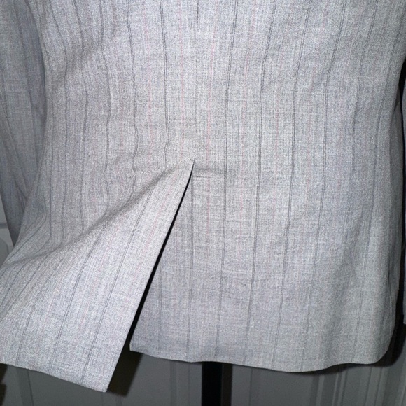 The Limited Light Gray/Pink Pinstripe Blazer - Picture 4 of 15